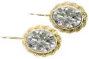 Des boucles d'oreilles Vintage Zircon Or jaune 14 carats vec007y